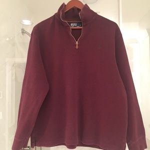 RL pullover in burgundy color. XL.